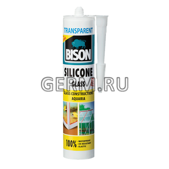 Герметик силиконовый для стекла и аквариумов Bison Silicone Glass